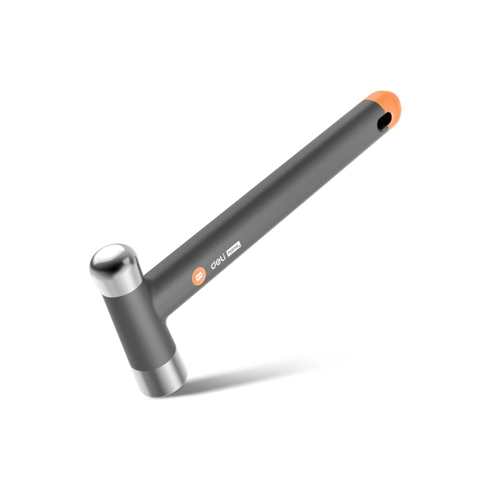 Молоток Deli HS EHT7008C, 0,25 кг, Soft Touch, оранжевый