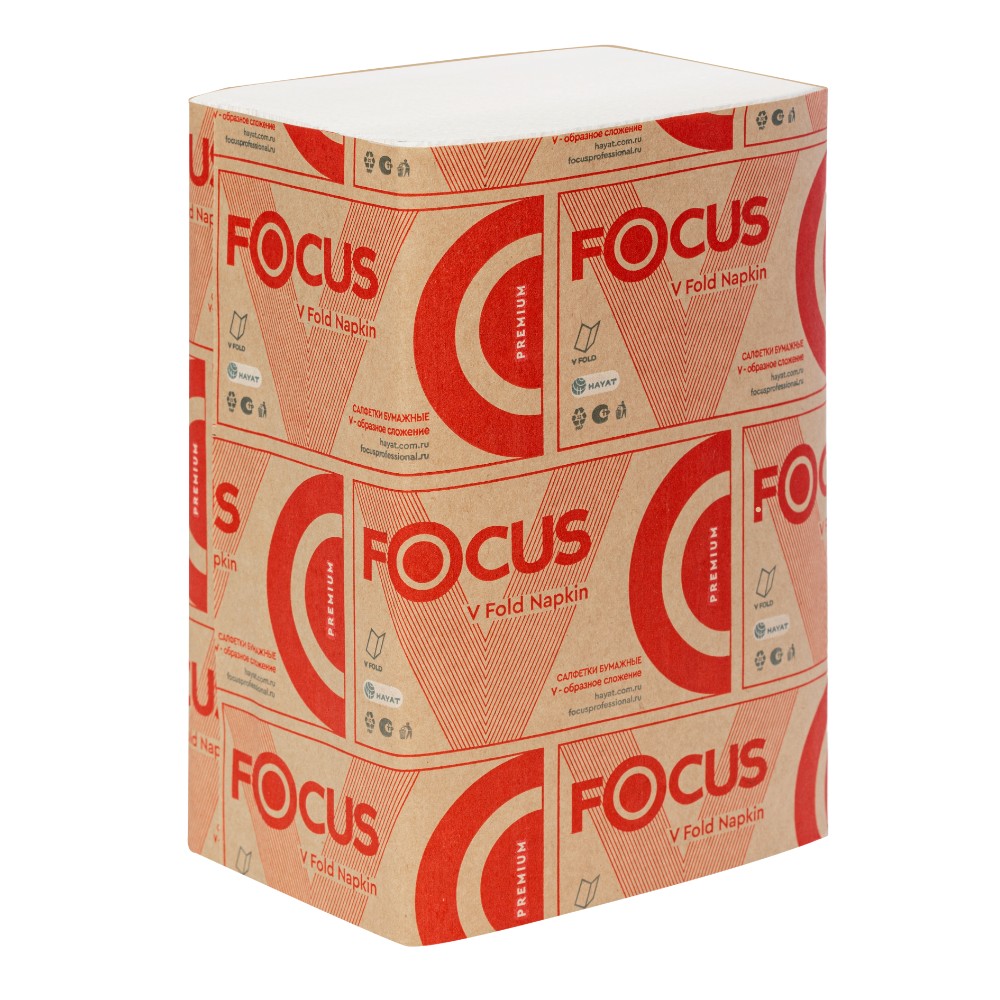Салфетки бумажные Focus Premium, 200 листов