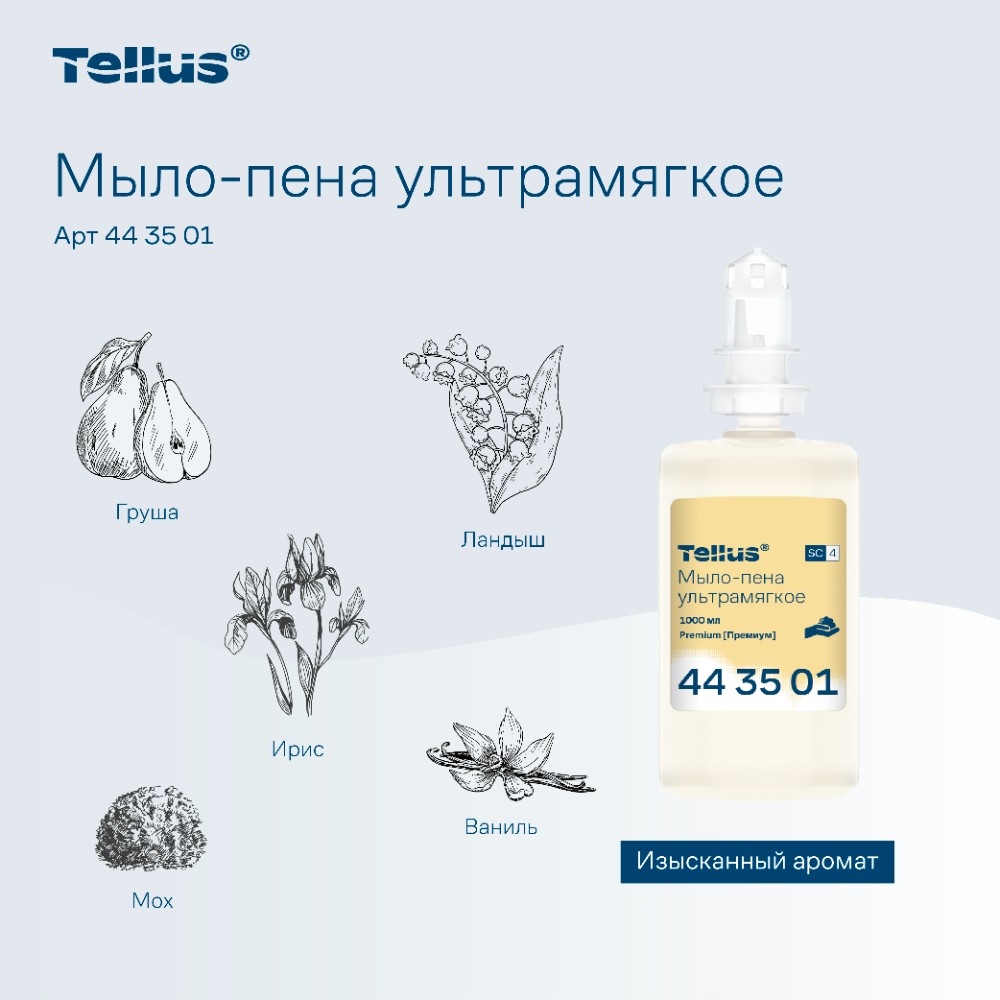 Мыло-пена Tellus Премиум, 1 л, ультрамягкое, SC4