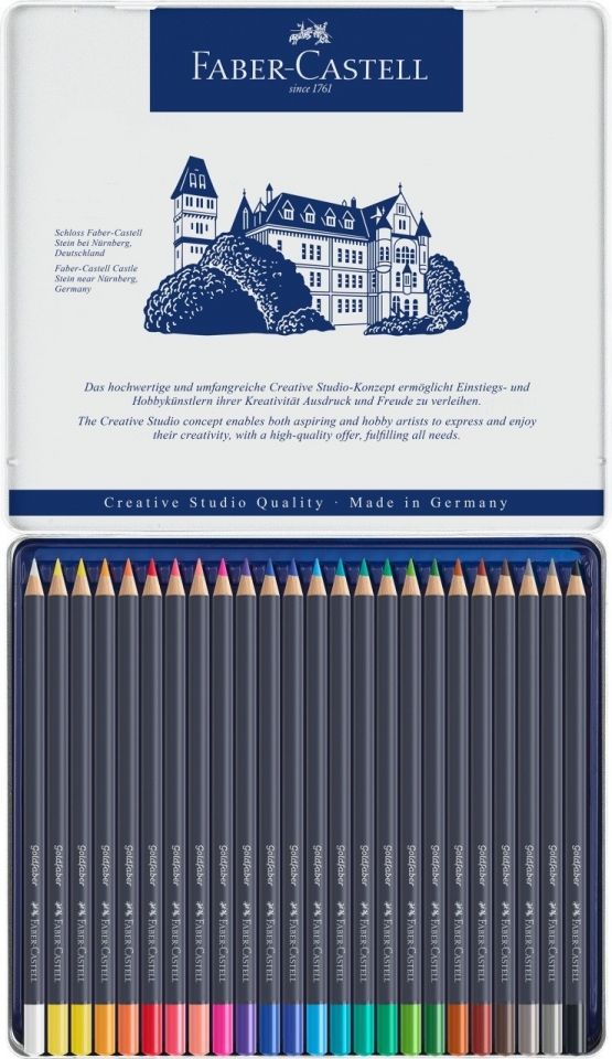 Карандаши цветные акварельные "Goldfaber Aqua", 24 цвета, металлическая упаковка - 2