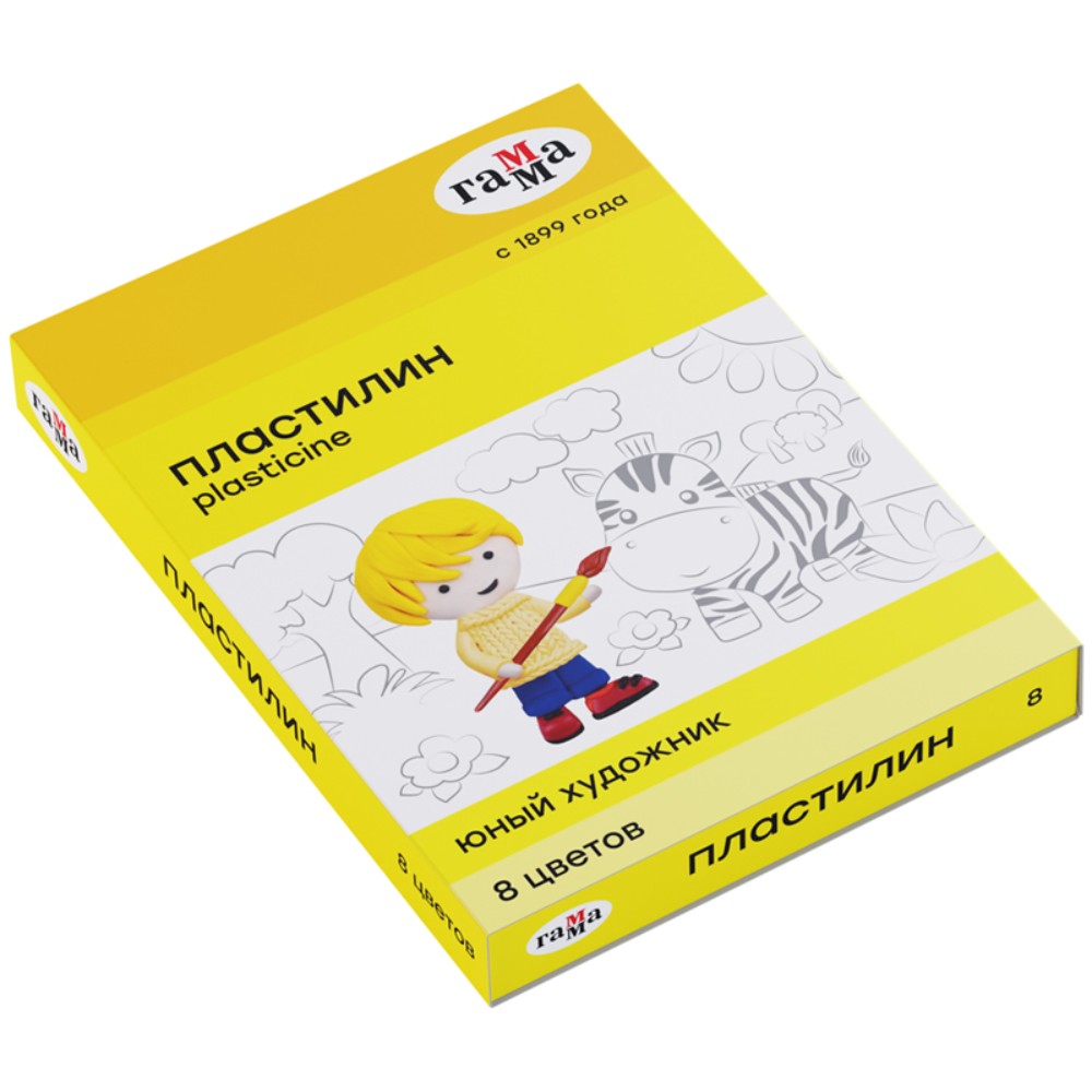 Пластилин "ЮНЫЙ ХУДОЖНИК", 8 цветов