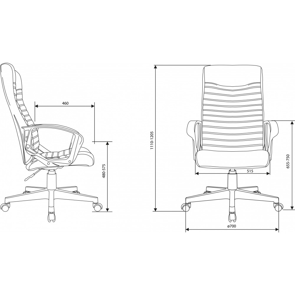 Кресло для руководителя Бюрократ "CH-480LT", экокожа, пластик, черный - 10