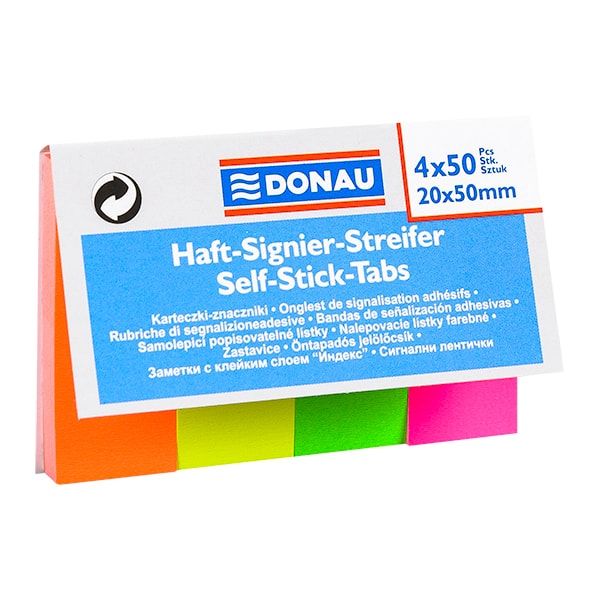 Закладки бумажные клейкие "Donau"