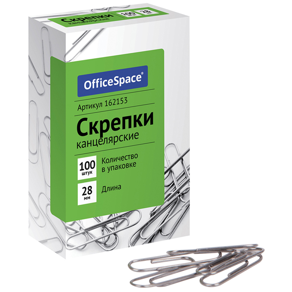 Скрепки "OfficeSpace", 28 мм