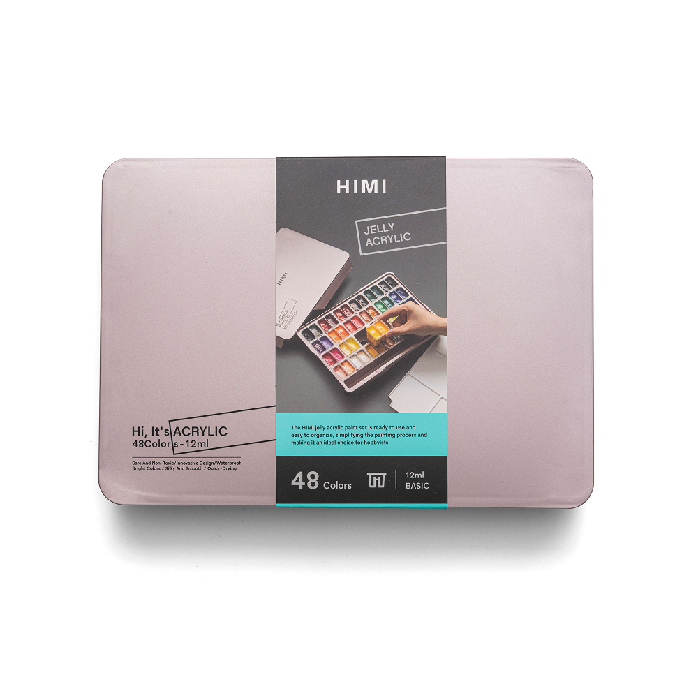 Краски акриловые"Himi Jelly Cup", набор 48 цветов, 12 мл, кювета, пластиковый футляр - 6