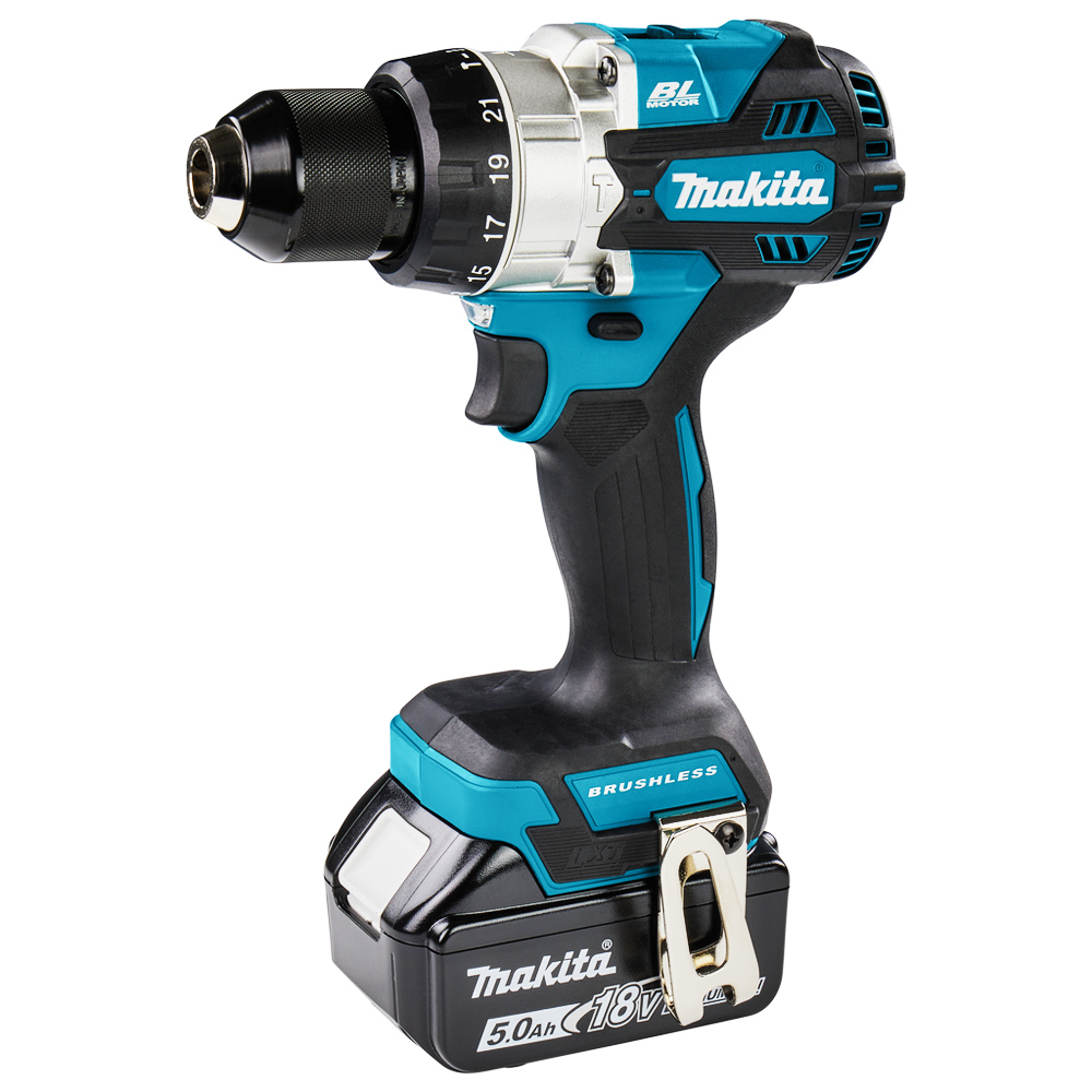 Дрель-шуруповерт аккумуляторная MAKITA DHP486RTJ, 18 В, 130 Нм, 5.0Ачx2, MakPac