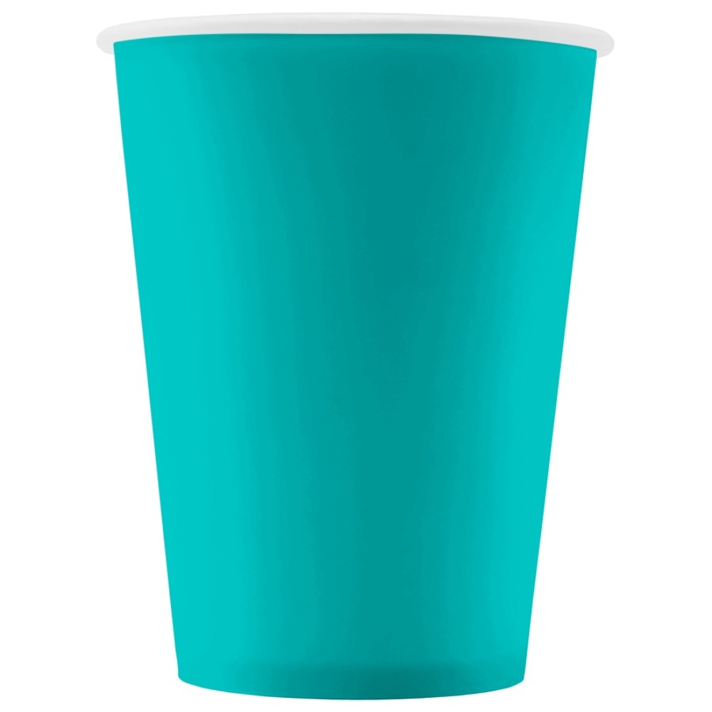 Стакан картонный 300 мл, бирюзовый