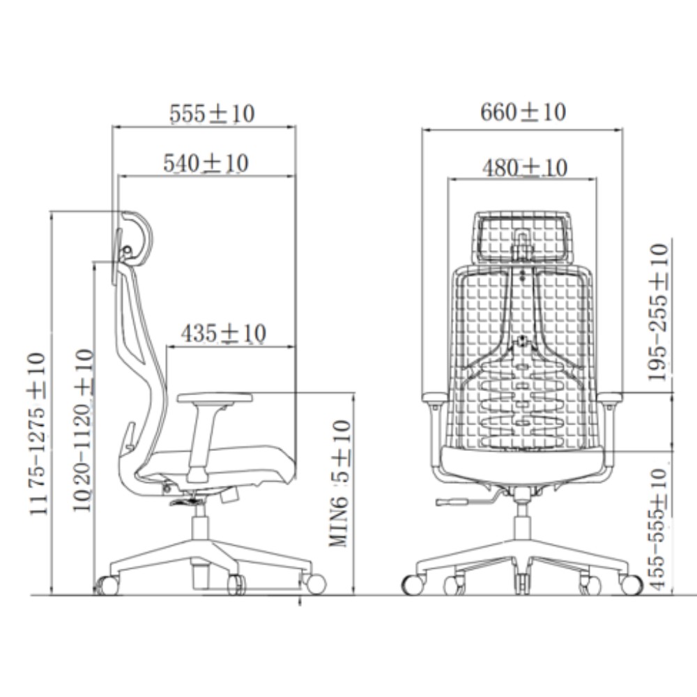 Кресло для руководителя SitZone CH-359A сетка/ткань, черный, -30% - 6