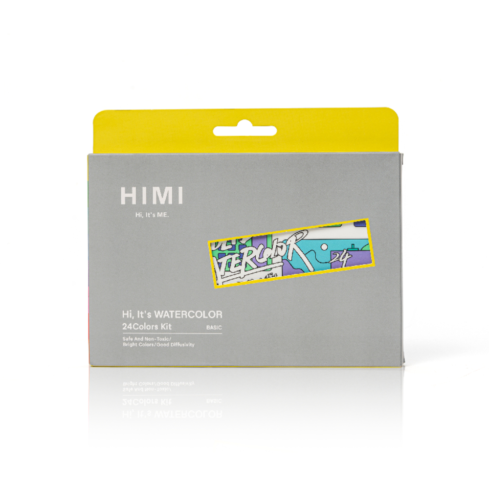 Набор для рисования акварелью "Himi New" (краски 36 цветов, кисть, блок для акварели), белый футляр - 2