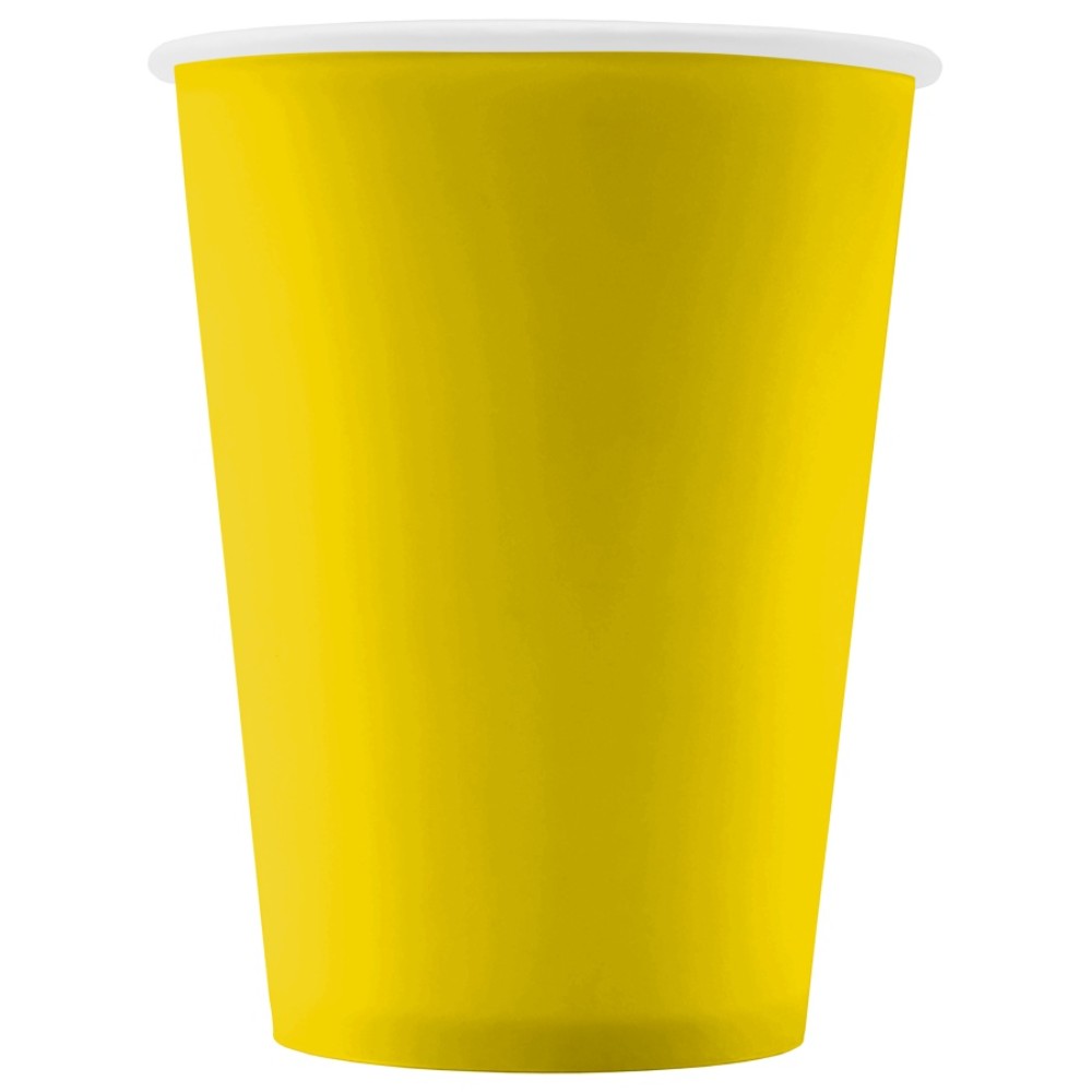 Стакан картонный 300 мл, желтый