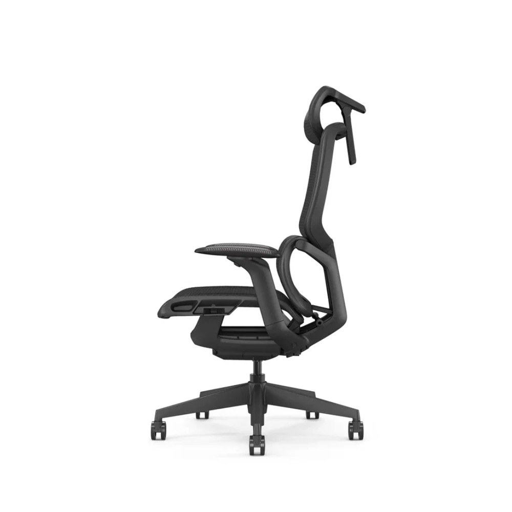 Кресло компьютерное SitZone E-JX-001А, сетка, пластик, черный - 6