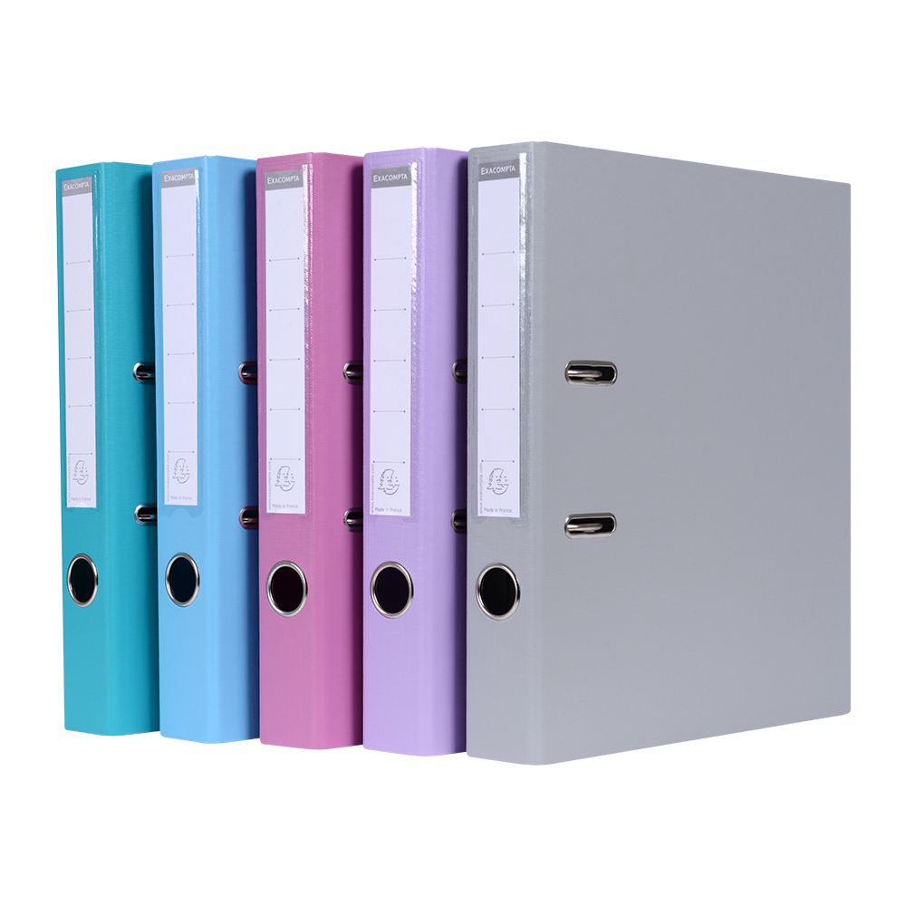 Папка-регистратор "Exacompta", A4, 50 мм, ПВХ, розовый - 3