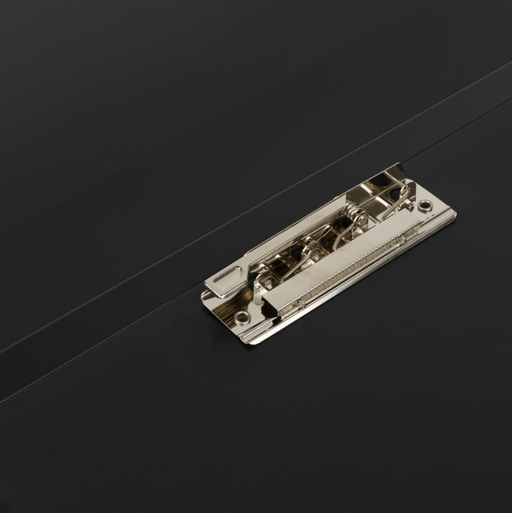 Папка В-611 "Стандарт" с зажимом и карманом, пластик , черный - 4