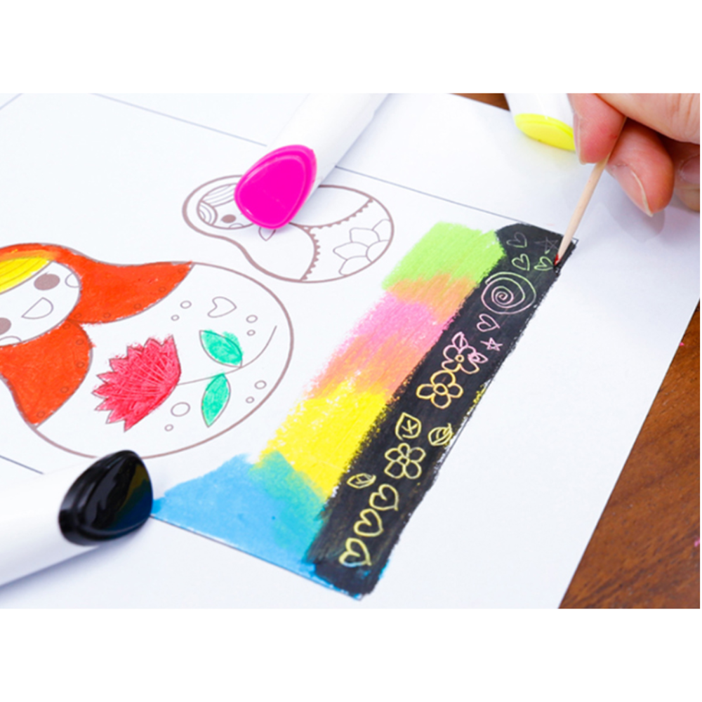 Мелки восковые "Himi Silky Crayon", 24 цвета, ассорти - 8