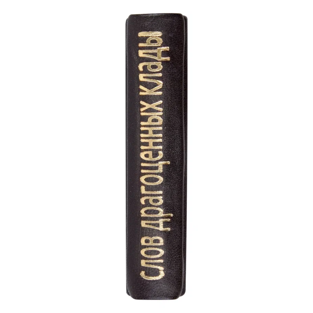 Книга-мини "Слов драгоценных клады", натуральная кожа, 70х94 мм, ассорти - 5