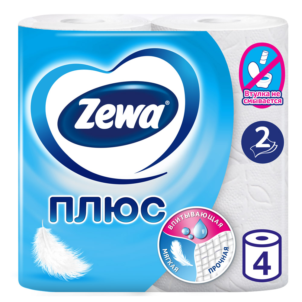 Бумага туалетная "Zewa Plus"