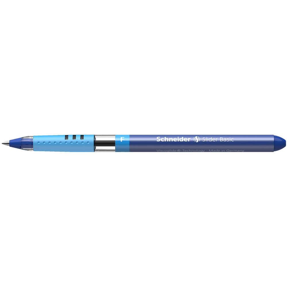 Ручка шариковая "Schneider Slider Basic F", синий, стерж. синий - 4