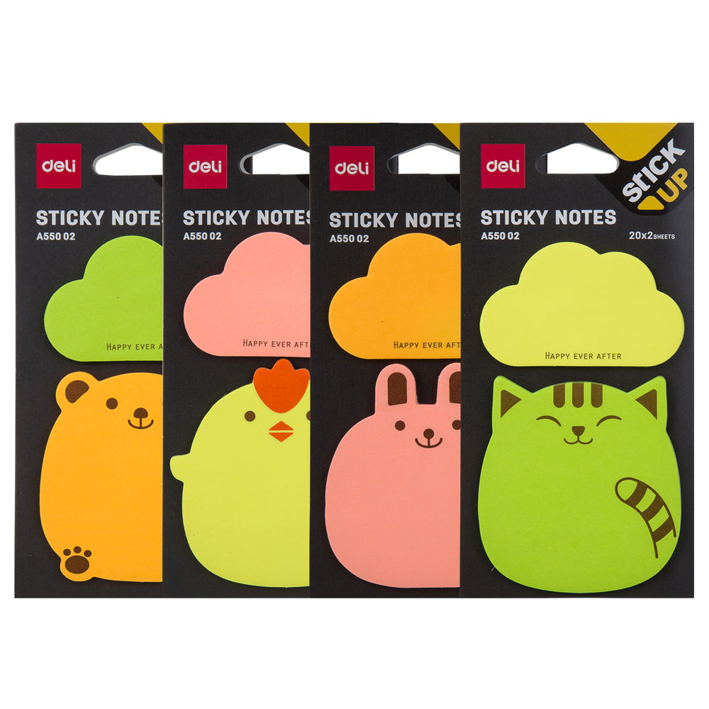 Бумага для заметок на клейкой основе "Deli", фигурные