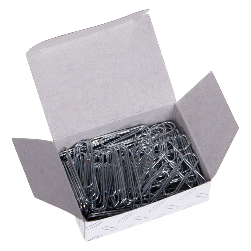 Скрепки овальные "OfficeSpace", 28 мм, 100 штук, серебристый - 2