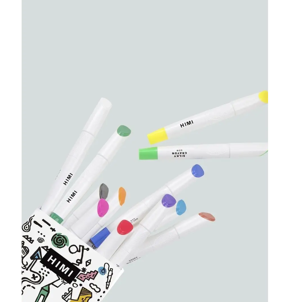 Мелки восковые "Himi Silky Crayon", 24 цвета, ассорти - 4