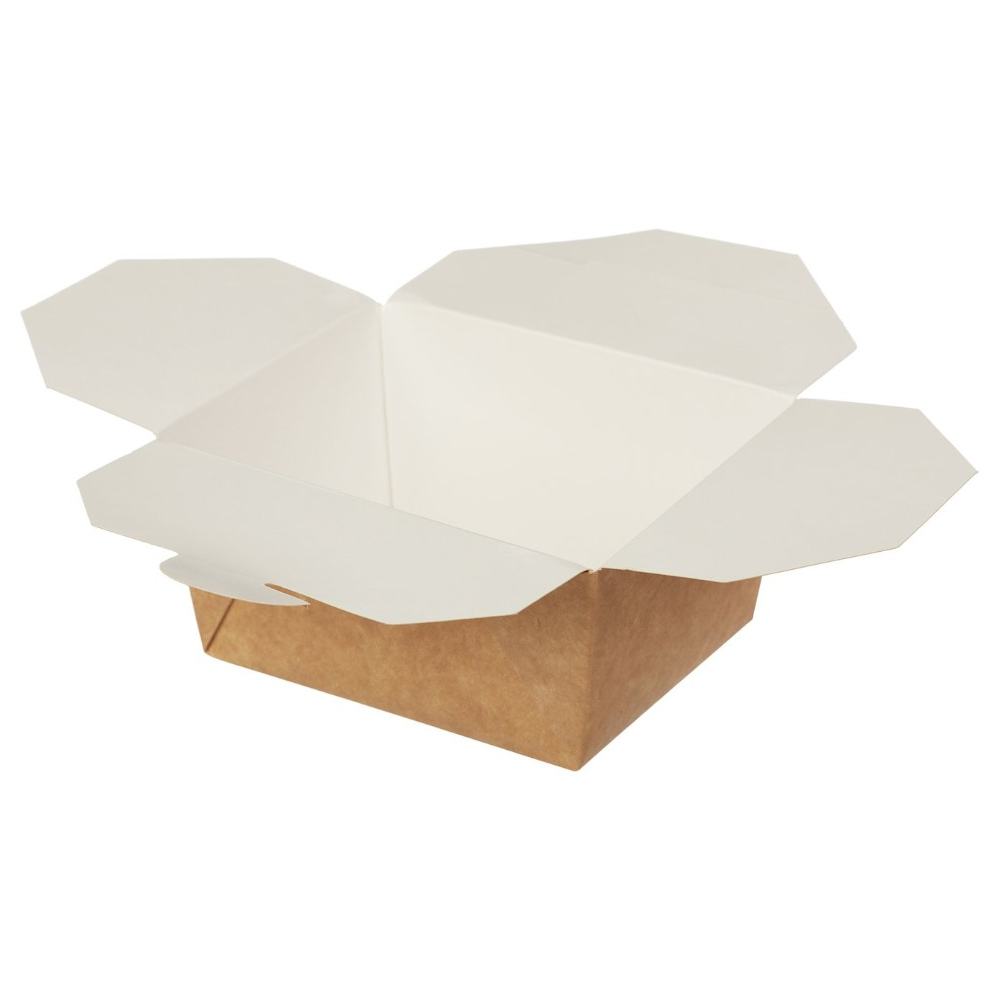 Контейнер бумажный, 600 мл, Fold Box, 130/110х110/90х65, 50 шт, крафт