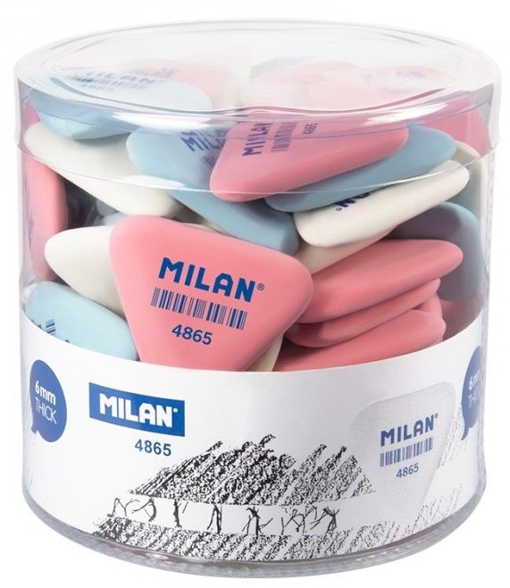 Ластик Milan "4865", 1 шт, ассорти - 4