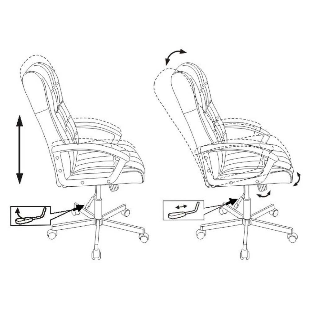 Кресло для руководителя Бюрократ CH-823AXSN, экокожа, черный, металл - 6