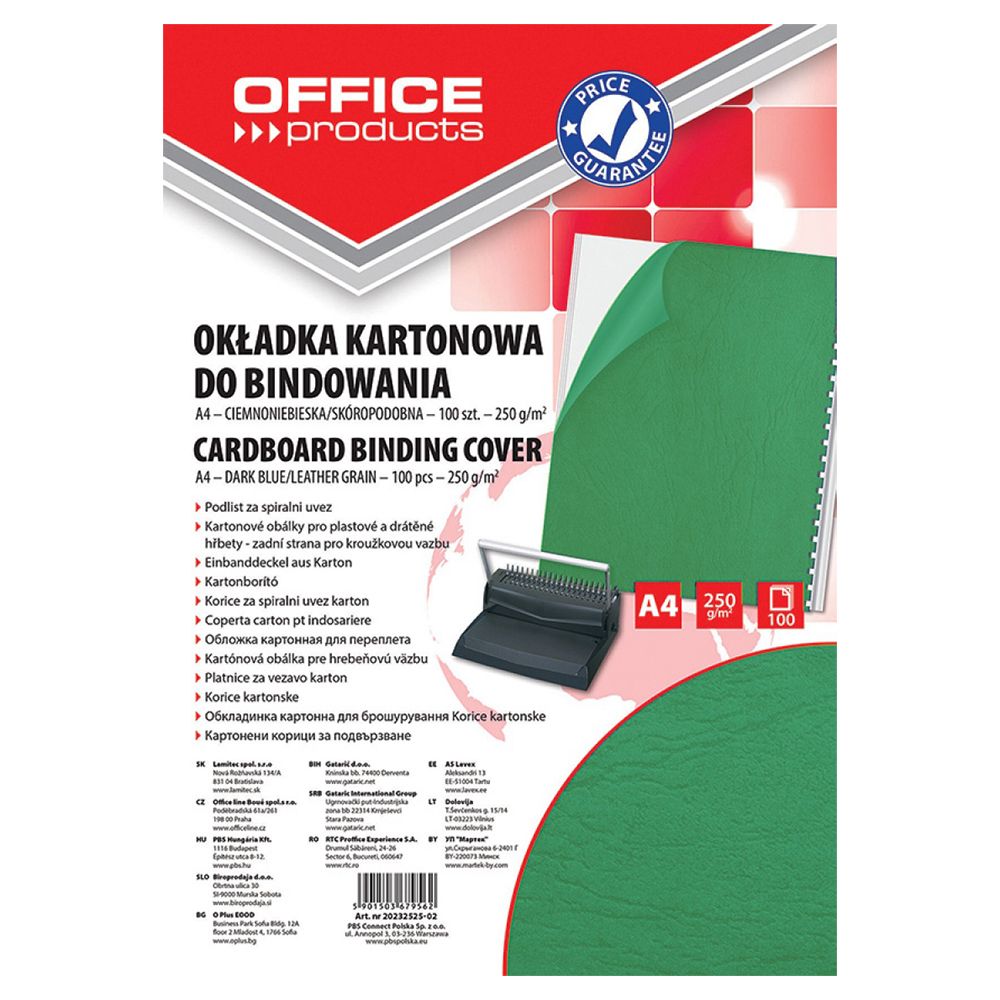 Обложка для переплета "Office Products" с тиснением под кожу
