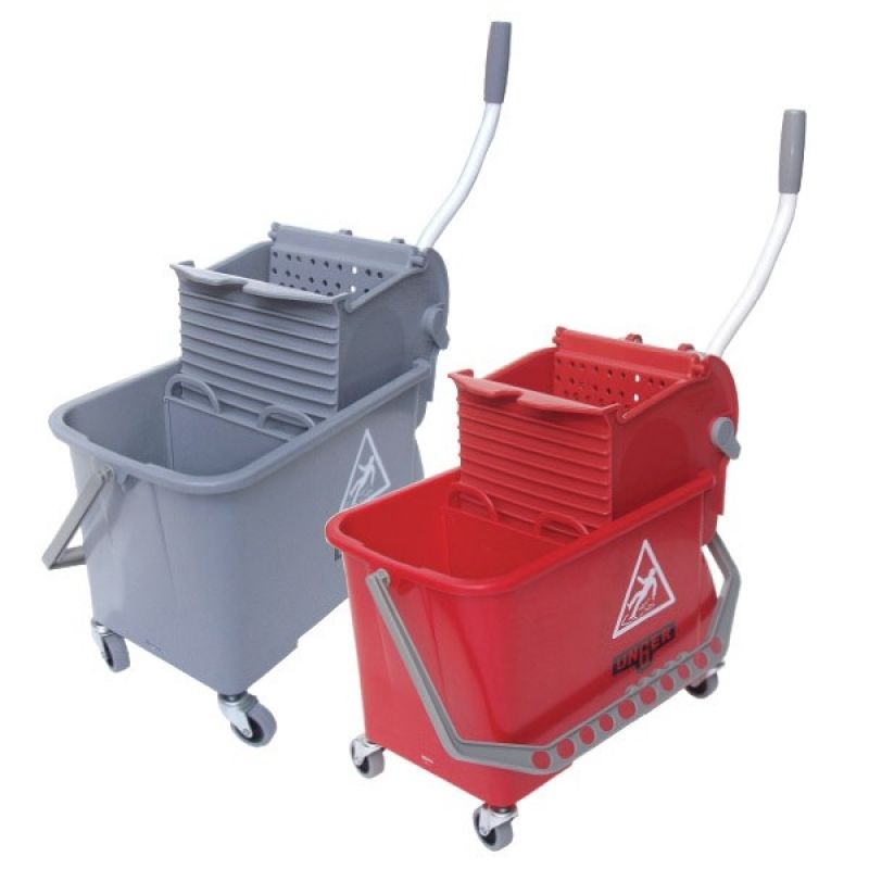 Тележка уборочная SmartColor Combo мини с корзиной 15 л, цв.красный