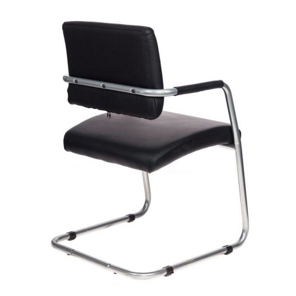 Кресло на полозьях "Бюрократ CH-271-V", кожзам, металл, черный - 4