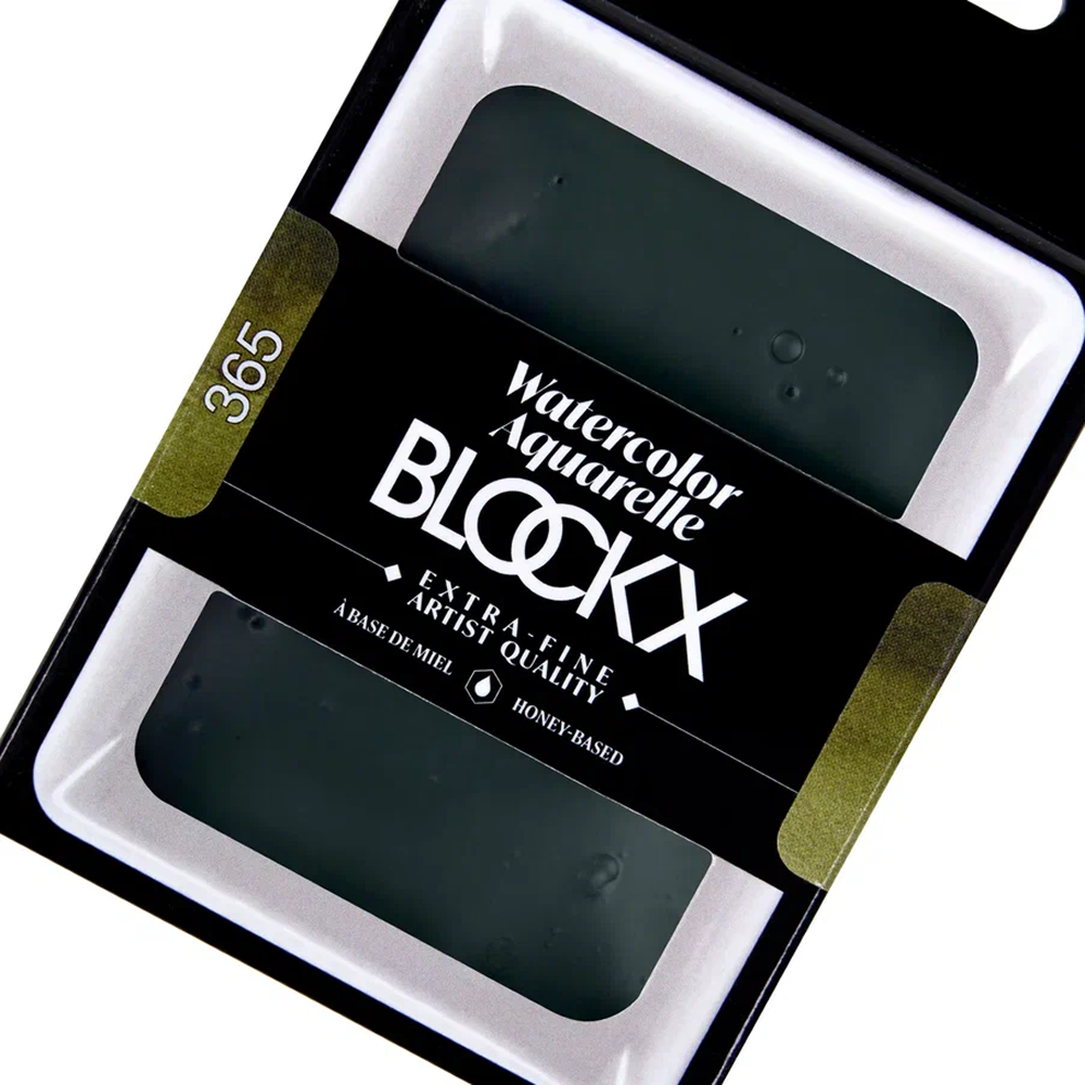 Краски акварельные "Blockx. Giant pan", 365 оливковый зеленый, 18 мл., кювета - 3