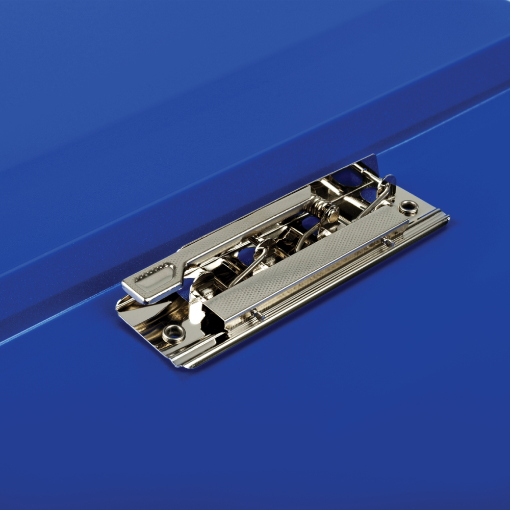 Папка В-611 "Стандарт" с зажимом и карманом, пластик , синий - 2