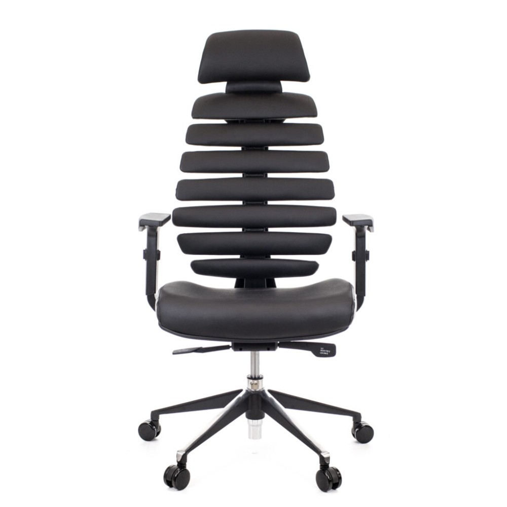 Кресло для руководителя EVERPROF "Ergo", экокожа, алюминий, черный - 2