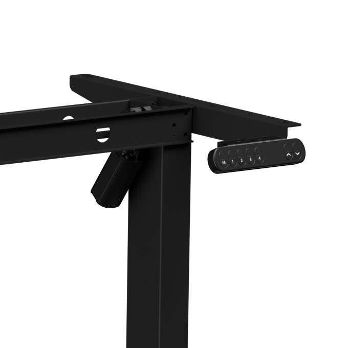 Стол с электроприводом WellDesk Basic 1300x675х18 черный/дуб денвер трюфель (9191456+9072454) - 3