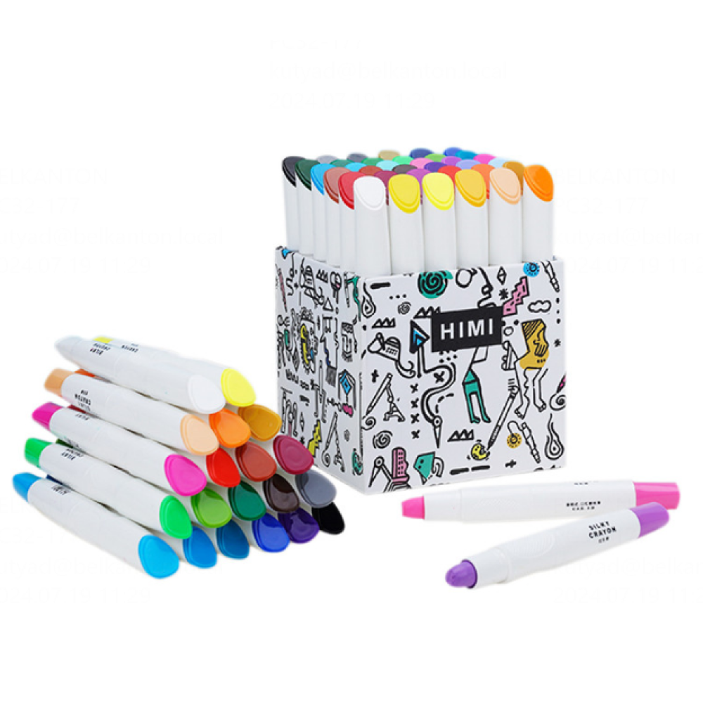 Мелки восковые "Himi Silky Crayon" - 1