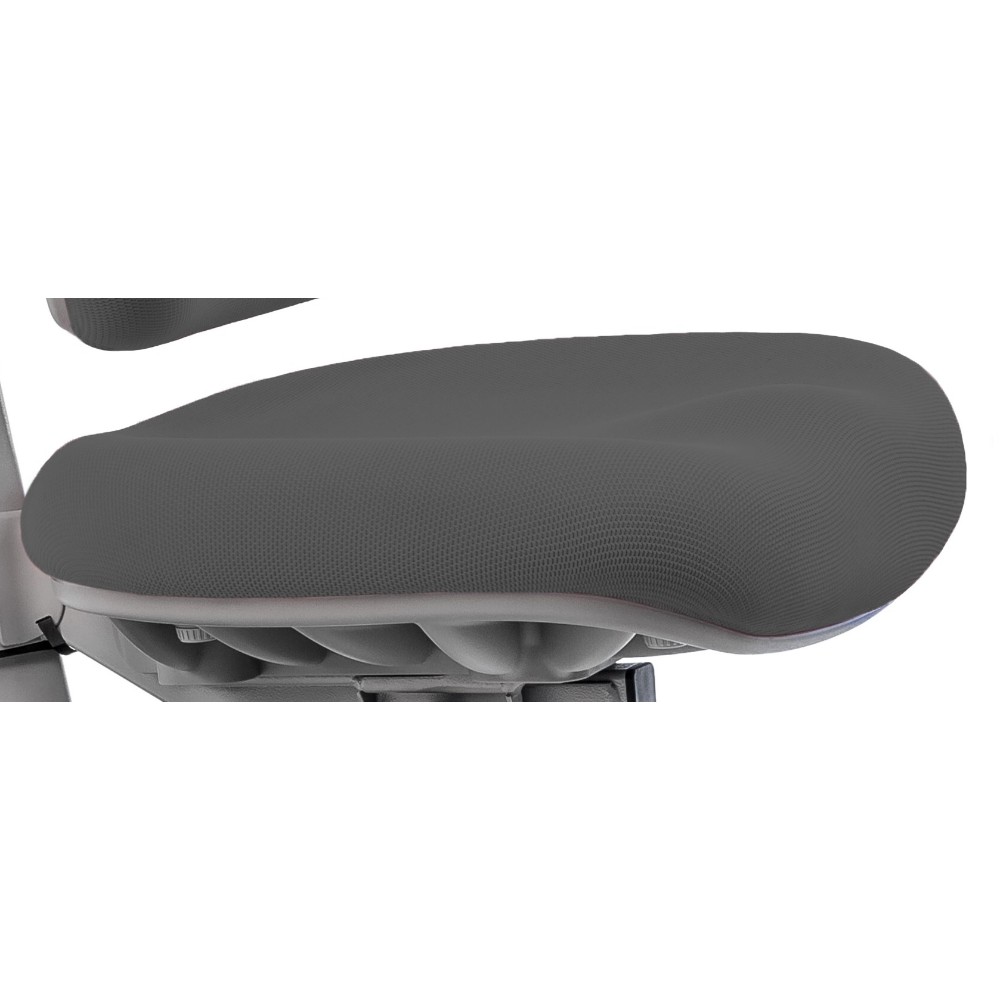 Кресло детское Comf-Pro Match Chair, ткань, серый, пластик, корпус черный, серый, с чехлом салатовым - 3