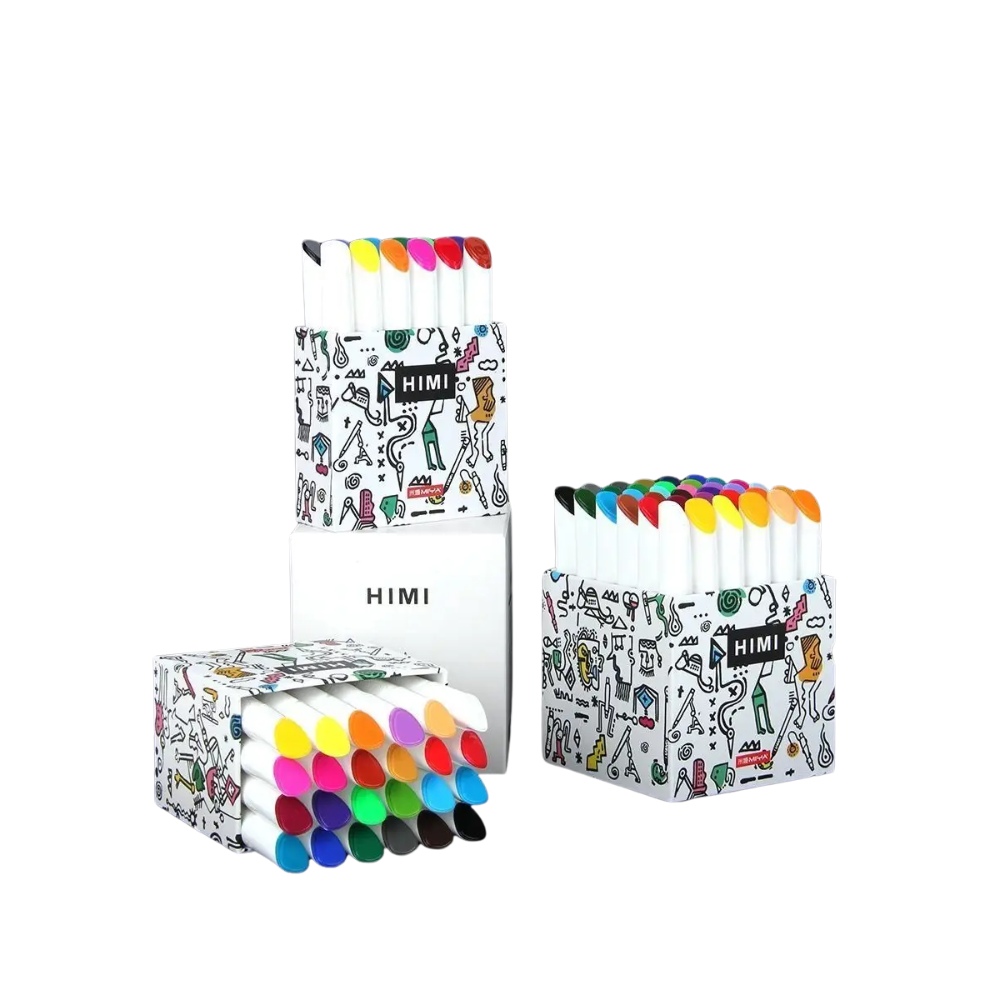 Мелки восковые "Himi Silky Crayon", 24 цвета, ассорти - 6