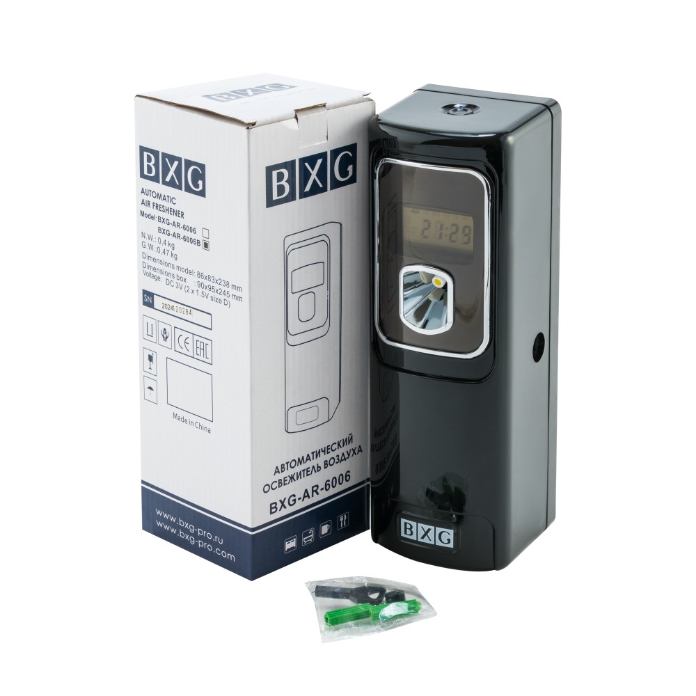 Диспенсер для аэрозольного освежителя воздуха BXG-AR-6006B, электронный, черный - 2