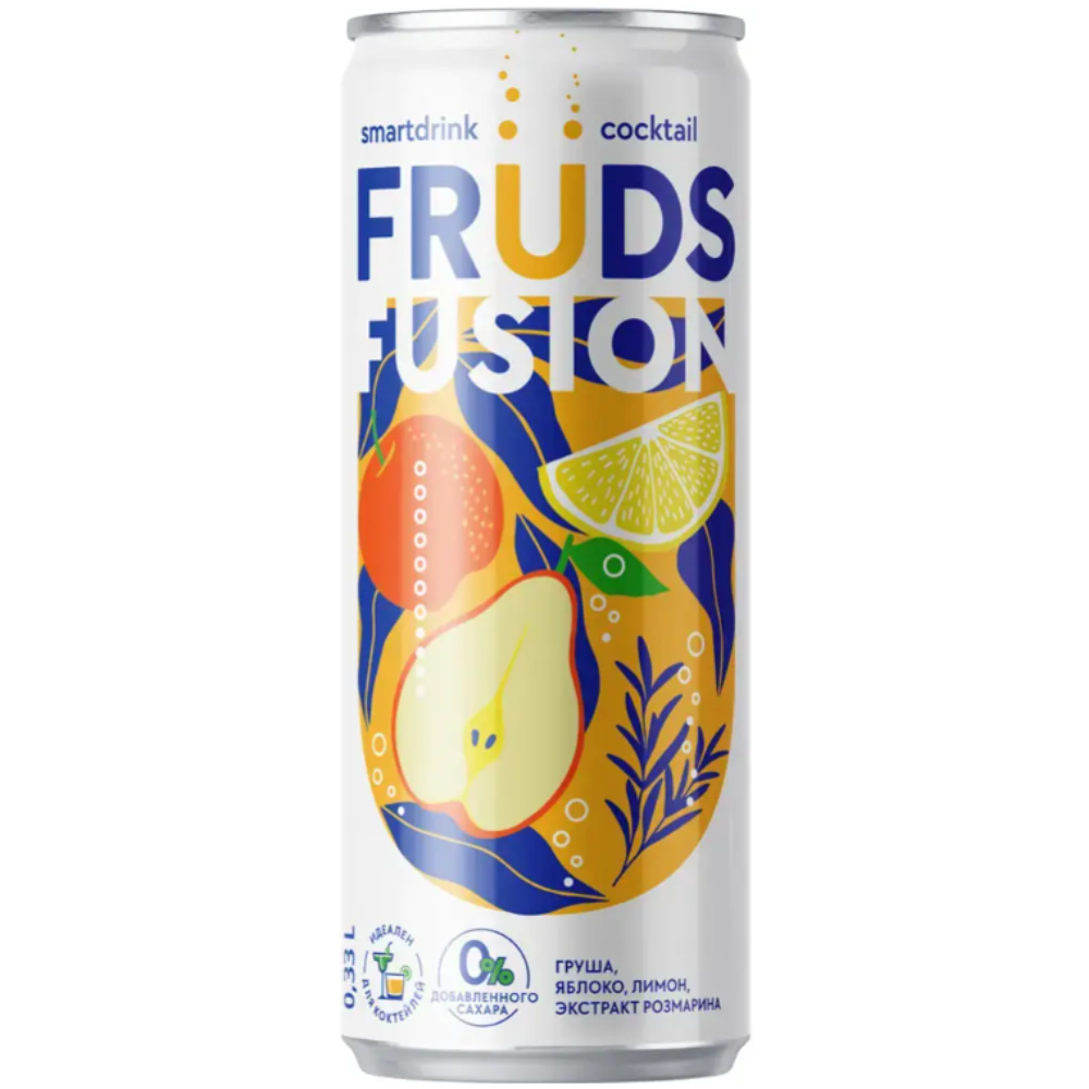 Напиток "Fruds Fusion", вкус груша-яблоко-лимон, 0.33 л