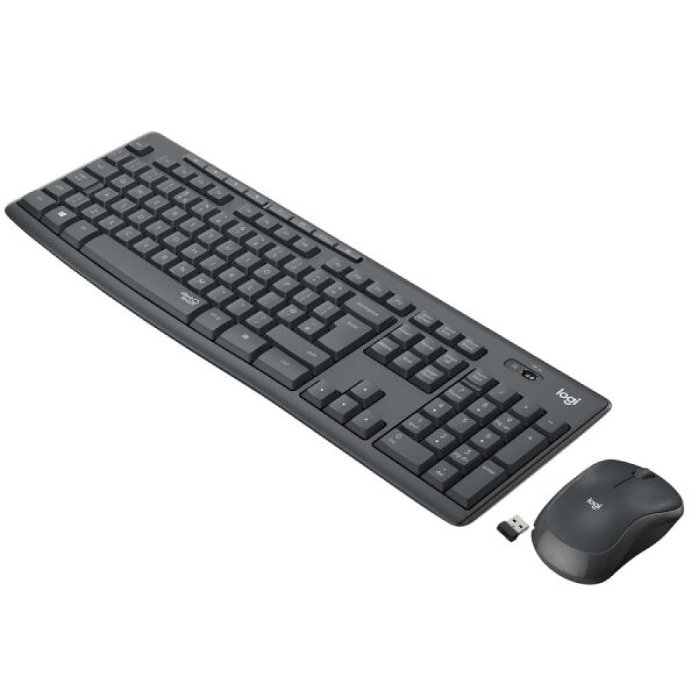 Клавиатура + мышь Logitech "MK295 Silent", беспроводная, черная 