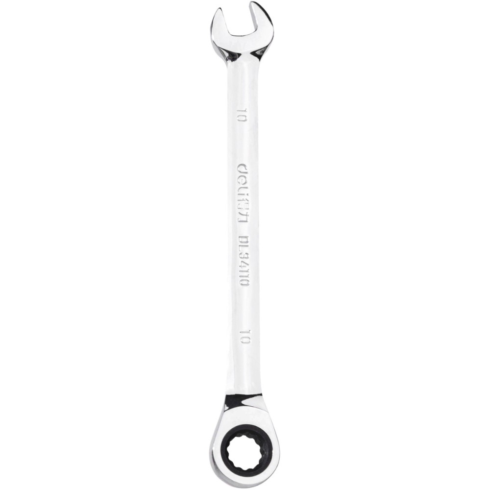 Набор комбинированных ключей Deli "EDL140108T", трещоточный, 8 предметов, серебристый - 2