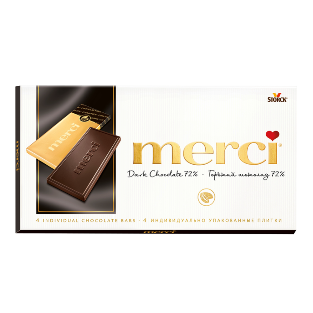 Конфеты "Merci", горький шоколад 72 %