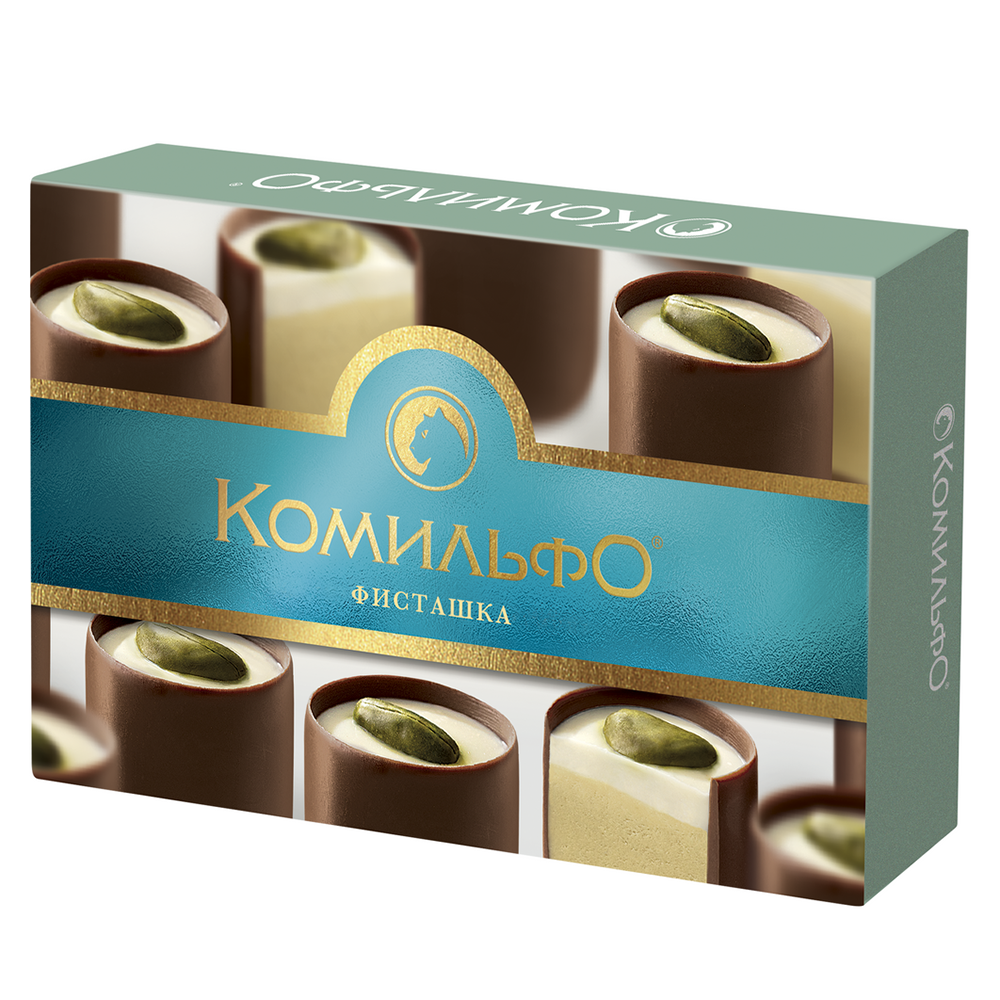 Конфеты шоколадные "Комильфо", 116 г, c двухслойной начинкой и фисташкой - 3