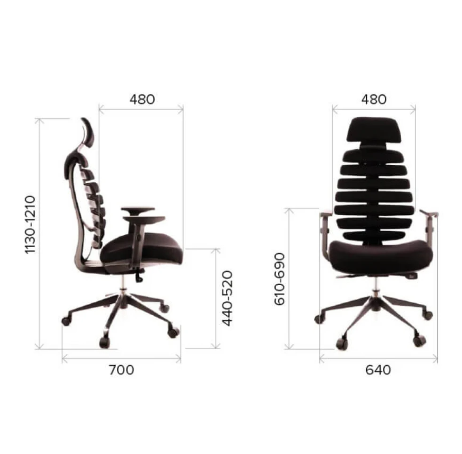 Кресло для руководителя EVERPROF "Ergo", экокожа, алюминий, черный - 4