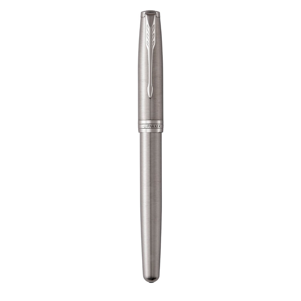 Ручка-роллер Parker "Sonnet Core Stainless Steel CT", 0.7 мм, серебристый, стерж. черный - 2