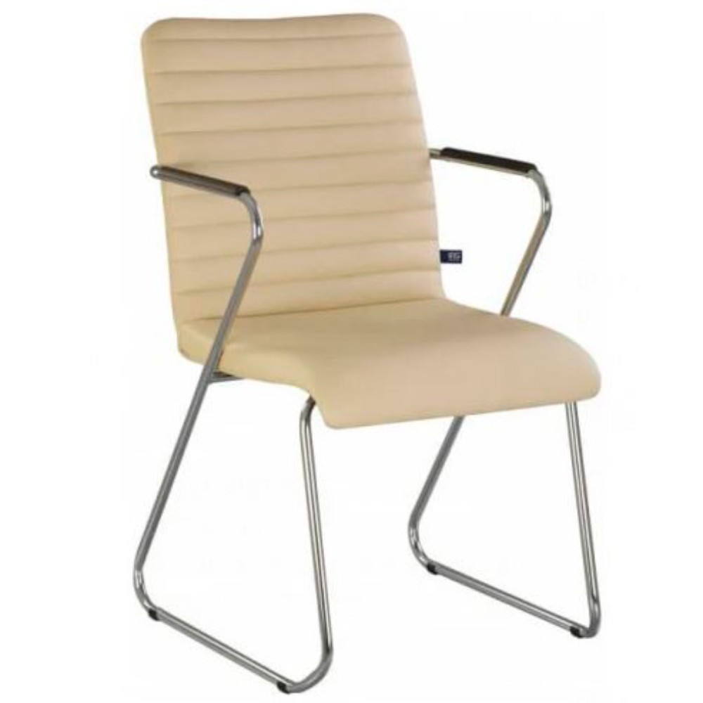 Кресло для посетителей SitUp TASK Chrome, экокожа бежевый