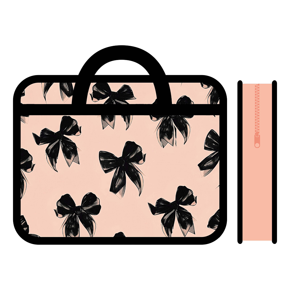 Папка для тетрадей "Бантики", А4, розовый, черный
