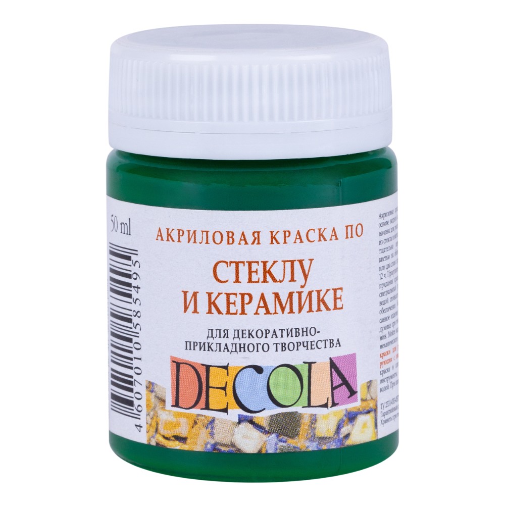 Краска акриловая по стеклу и керамике 