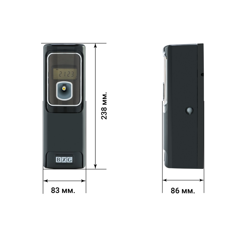 Диспенсер для аэрозольного освежителя воздуха BXG-AR-6006B, электронный, черный - 9