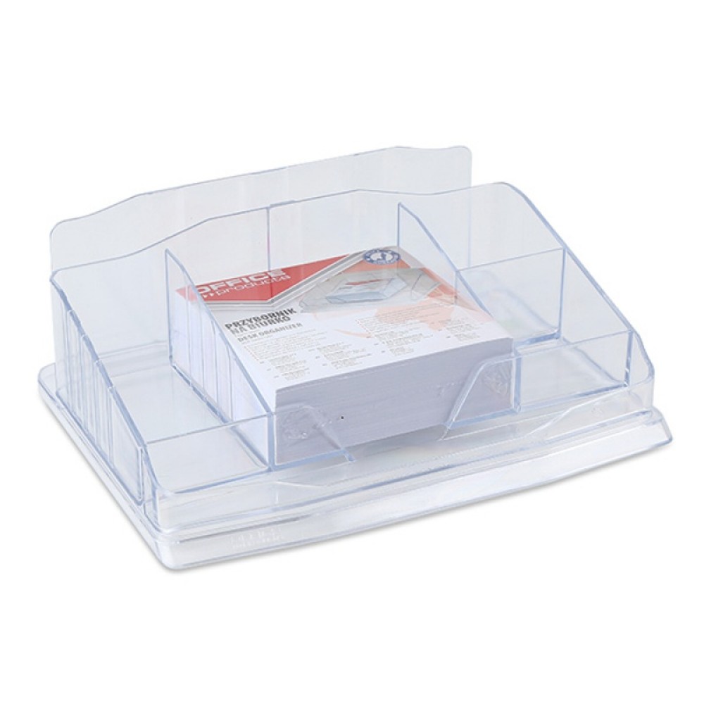 Подставка для канцелярских мелочей "Office Products", пластик, прозрачный